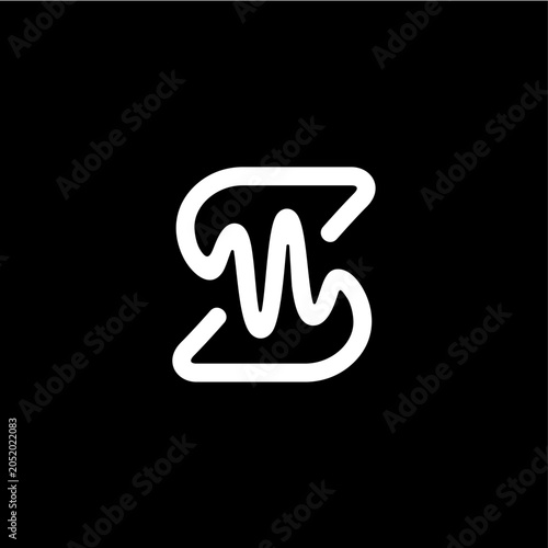 s letter synth impulse digital audio music logo vector icon illustration