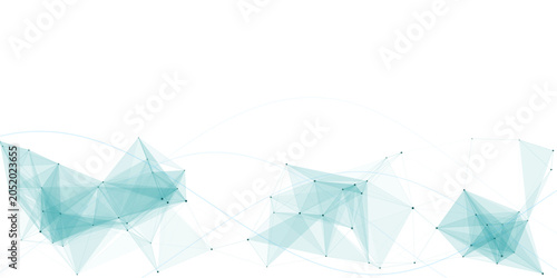Abstract light cyan blue digital plexus network background for medical science presentation and technology web banner