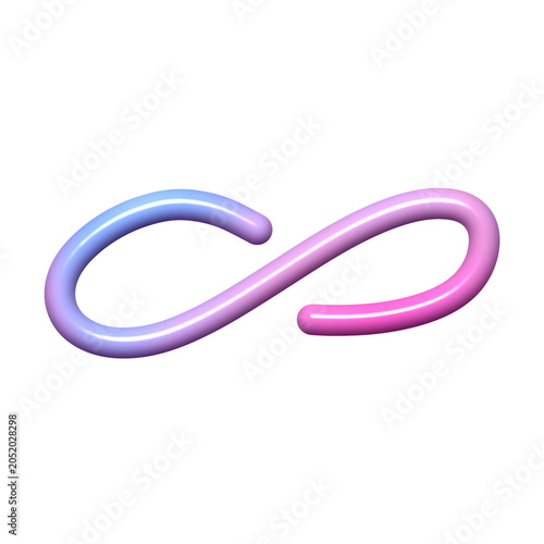 Abstract Neon Gradient Infinity Loop with Futuristic Glow