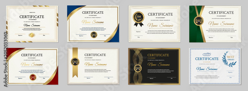 Cuadro en lienzo Certificate templates in an elegant style