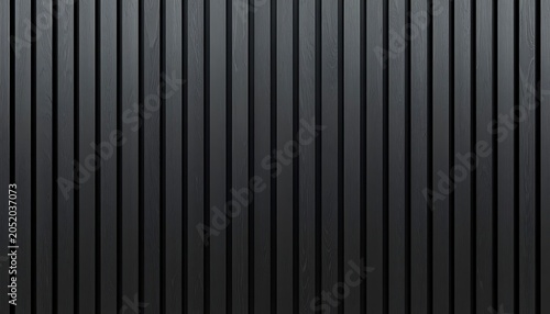 Modern black wood paneling texture vertical wooden slats wall background dark charcoal timber pattern abstract line backdrop minimalist interior architecture design texture backdrop wallpaper