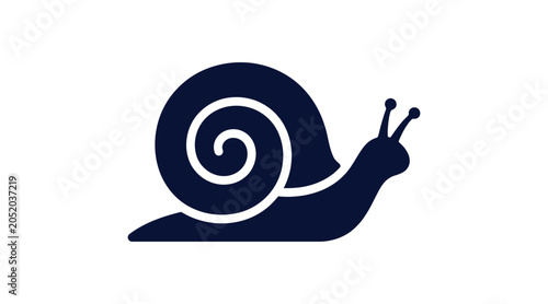 Snail silhouette icon for slow food and nature design