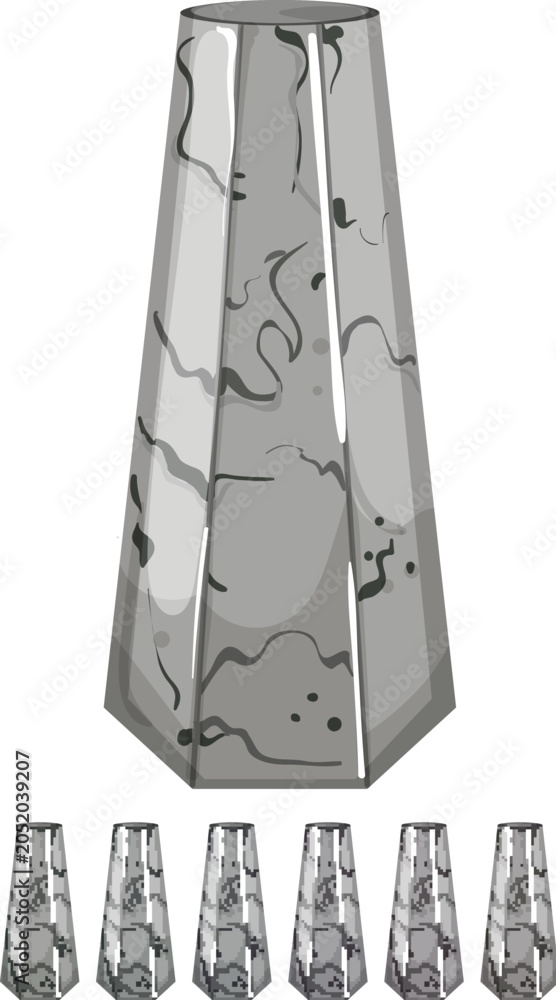 Fototapeta premium plant marble vase cartoon. plant marble vase sign colorful illustration