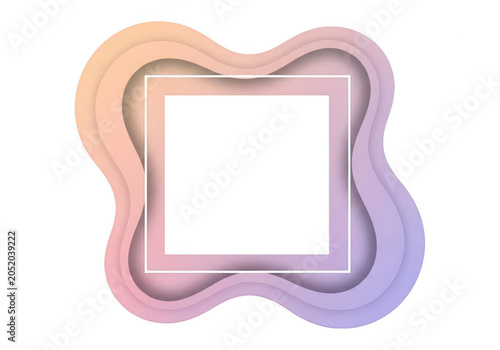 Abstract colorful square shape with soft gradient and smooth edges