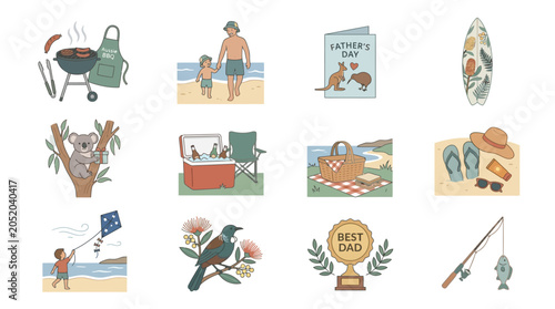 Photography Family Celebrations at the Beach for Father's Day
