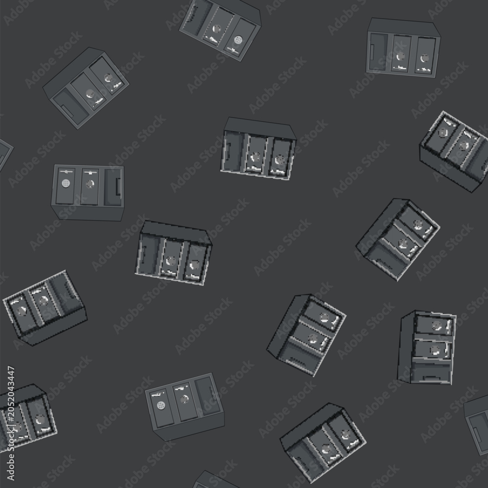 Fototapeta premium seamless pattern bank safe cartoon. bank safe sign vector