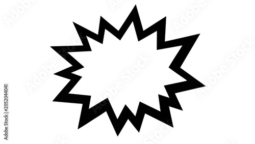 Photos Sharp black starburst shape, isolated on transparent background