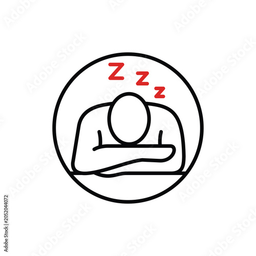 Bild auf Leinwand Fatigue and sleepy vector icon