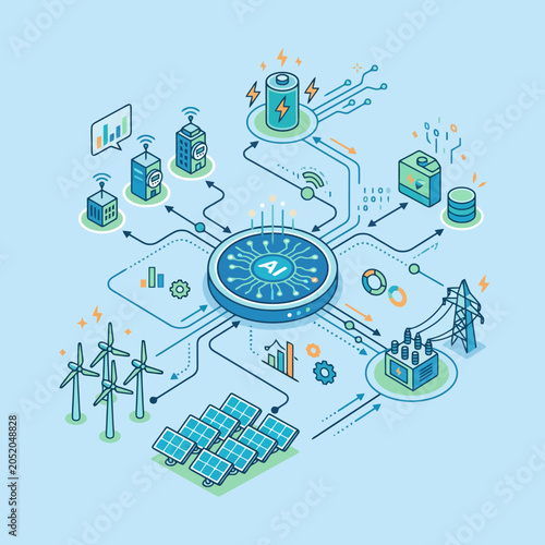 Smart energy grid system managed by artificial intelligence
