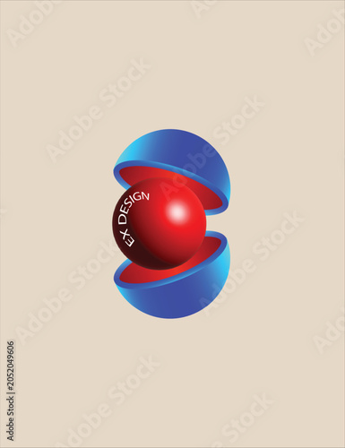 Modern 3d Gradient Logo Design.