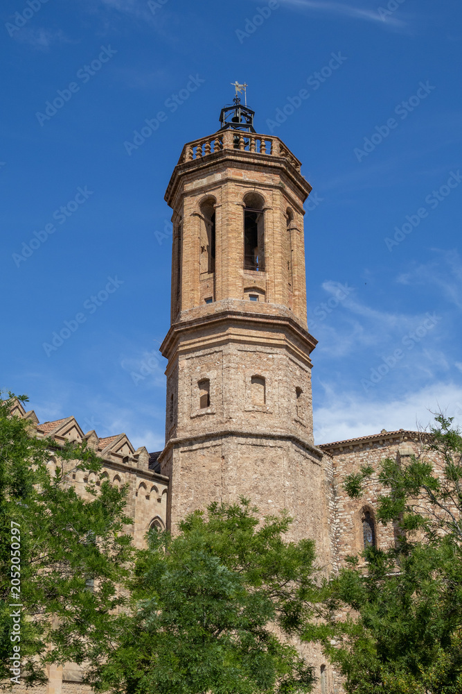 Obraz premium Bell Tower of Sant Felix Church in Sabadell Catalonia Spain Historic Religious Architecture