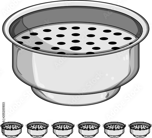 Obraz na płótnie blockage sink drain cartoon
