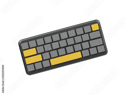 Keyboard icon 3d rendering illustration