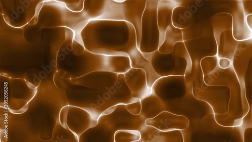 Abstract brown liquid ripples with golden smooth light energy suitable for backgrounds, design concepts, artistic projects, and digital creations.