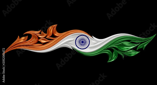 Foto Indian Flag Emblem Symbol Design Element.