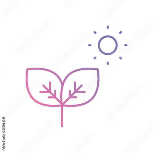 Naturopathy leaf sun icon