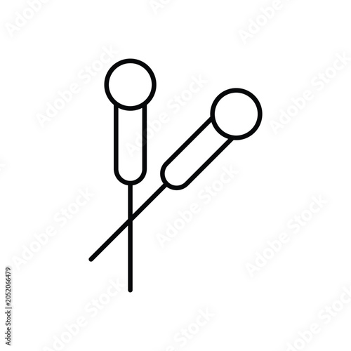 Acupuncture needles therapy icon