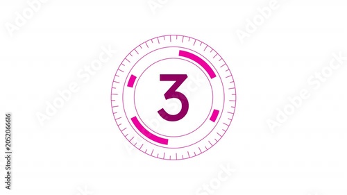 Corporate presentation start circular countdown animation. Business meeting break animated timer progress indicator for light theme. Scifi HUD. Modern UI. Loading state. HD video with alpha channel