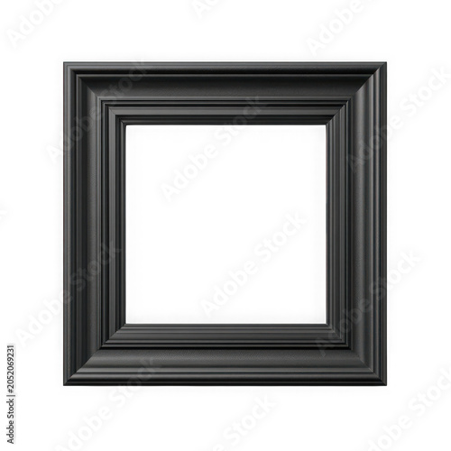 Minimalist black picture frame with shadow