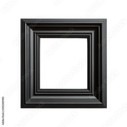 Minimalist black picture frame with shadow