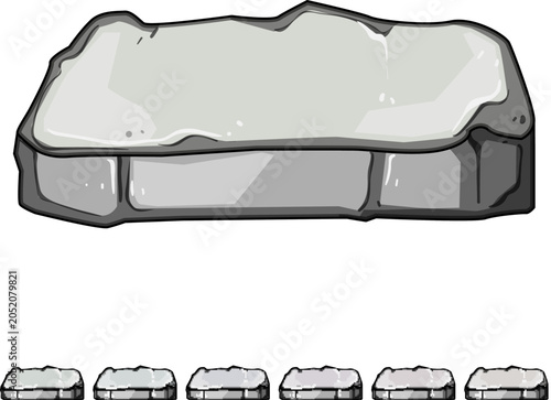 Fotografie basalt stone platform cartoon