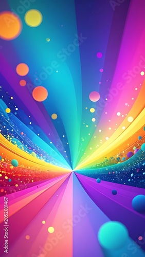 Vibrant colorful abstract background with rays.