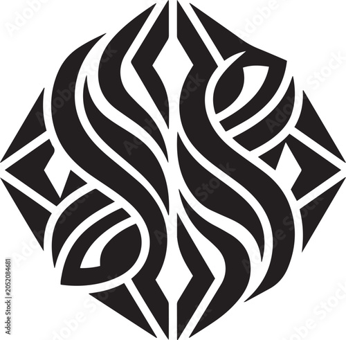 Geometric Abstract Pattern Luxury Vector Logo
