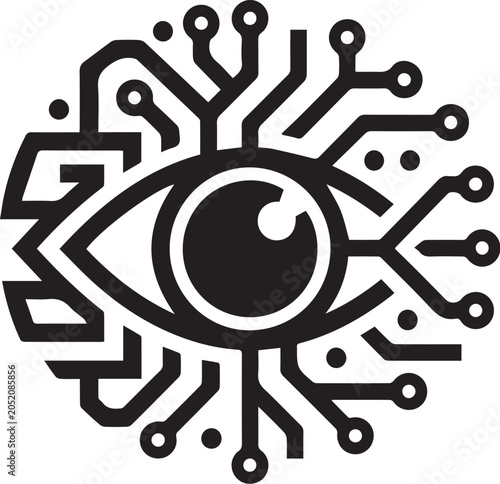 : Digital Eye Technology Vector Logo