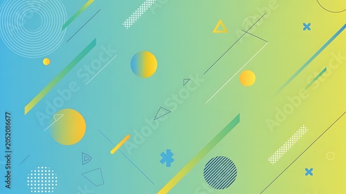 Abstract Geometric Background with Modern Gradient Shapes – Futuristic Design
