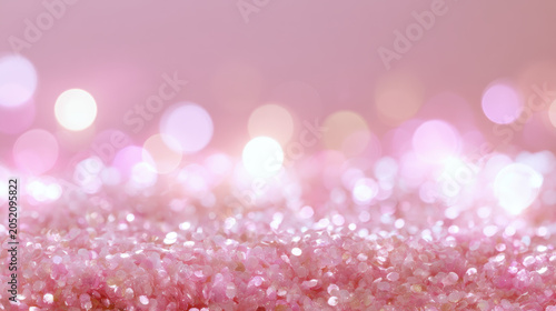 Pink bokeh glitter sparkle abstract background dreamy mood