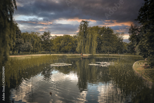 A city park in Zdunska Wola, Poland.