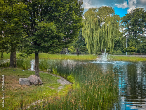 A city park in Zdunska Wola, Poland.