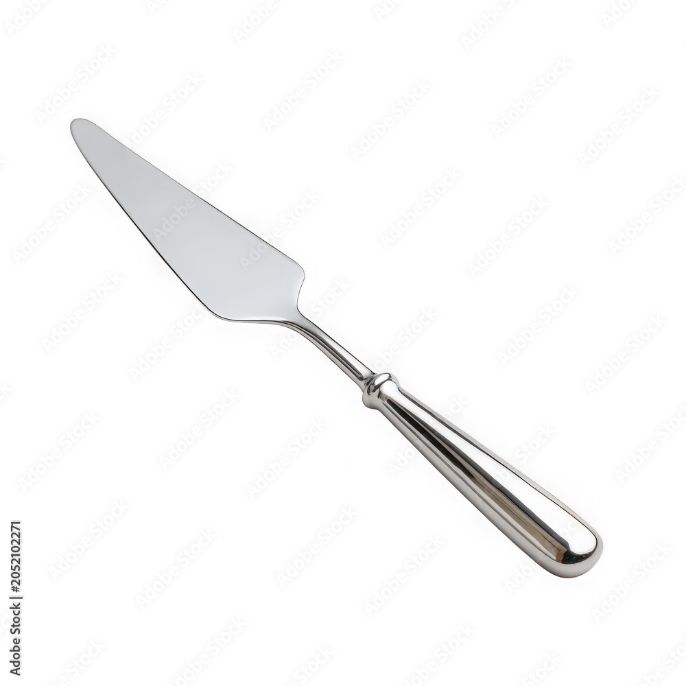 Fototapeta premium Stainless steel chef's knife with serrated edge