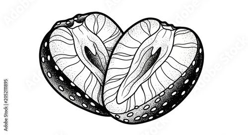 Obraz na plátne Detailed illustration of oyster.