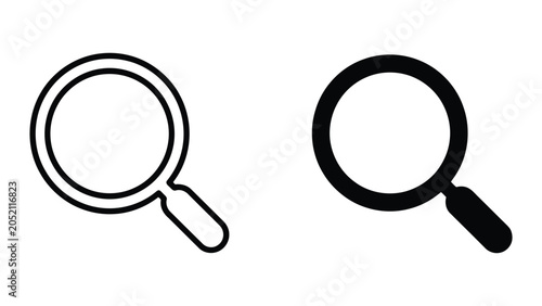 Foto Magnifying glass search icon for website navigation user interface and informati