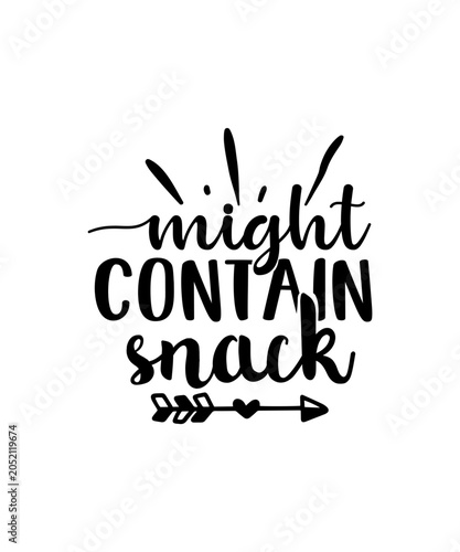 Vászonkép Might contain snack svg