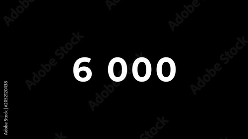 Digit counter from 0 to 6000	
