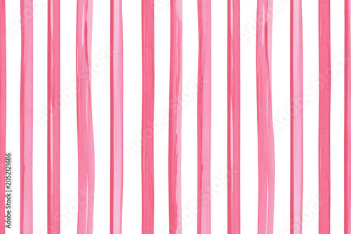 A pattern of vertical pink stripes painted with a brush texture on a solid black background, creating a bold and artistic visual effect