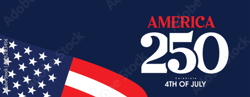United States of America 250 Anniversary Patriotic Illustration, isolated on transparent background