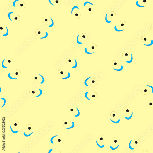 Bild auf Leinwand pattern sad eye emotions cartoon