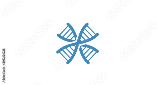 Stylized DNA Double Helix Structure Illustration.