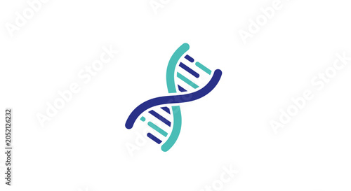 Stylized DNA Double Helix Structure Illustration.