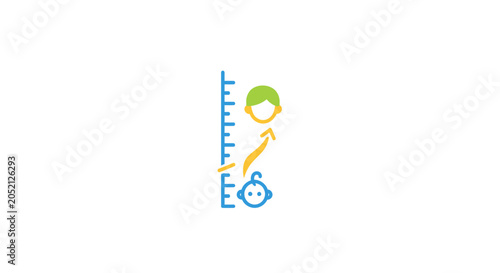 Stylized Ruler Measurement Tool Illustration.