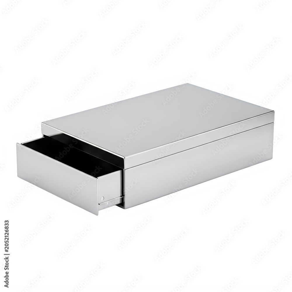 Naklejka premium Modern minimalist black server case with power button