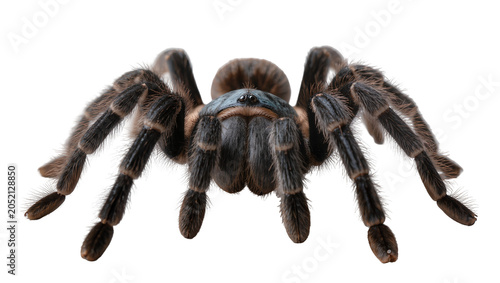 Quadro su tela Hairy tarantula spider with eight legs and dark body
