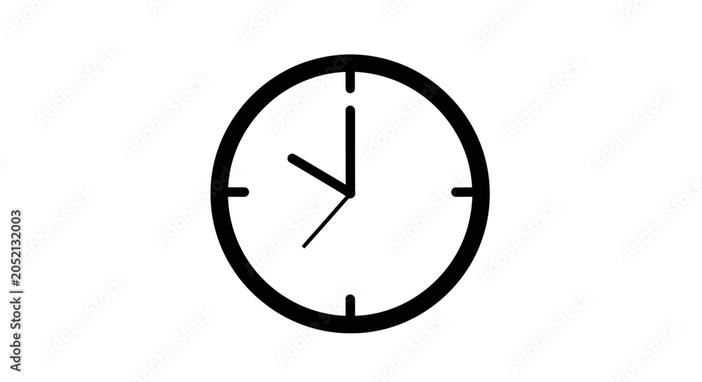Photos A simple black clock face.