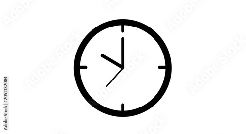 Photos A simple black clock face.