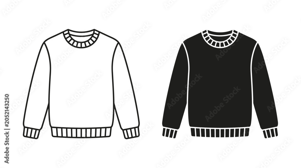 Naklejka premium Illustration of Sweaters in Detailed View