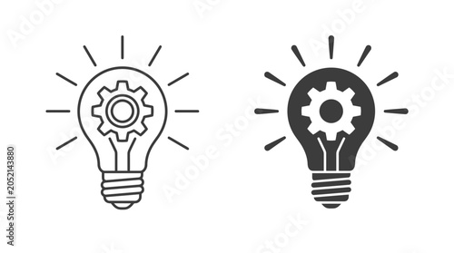 Quadro su tela Innovative Lightbulb Icons Representing Ideas