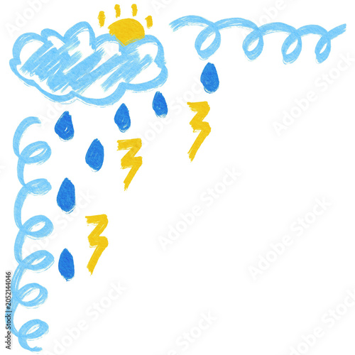 Tableau sur toile Abstract Scribble Doodle Corner Decoration